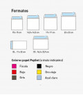 Sobres papel de colores
