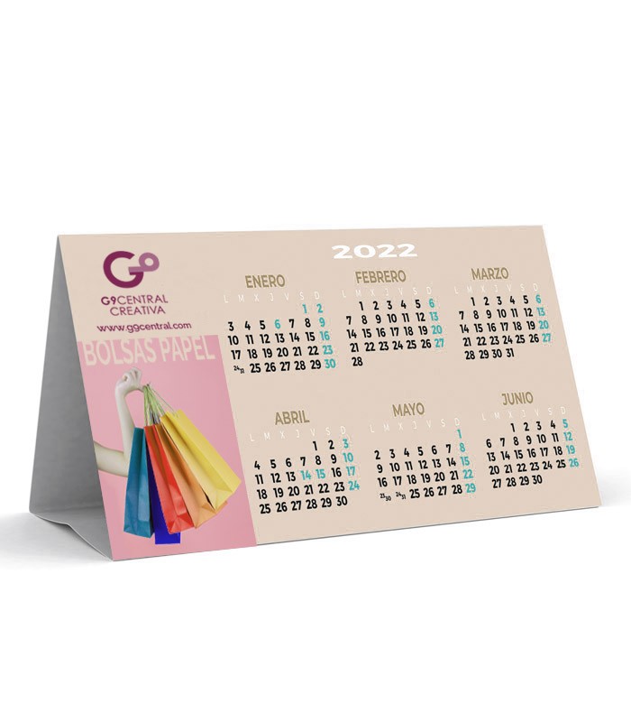 binario Mortal Además Calendario sobremesa Triangular personalizado a todo color | G9 Central  Creativa